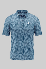 Load image into Gallery viewer, Blue Golf Polo with Multi Colour Flecks
